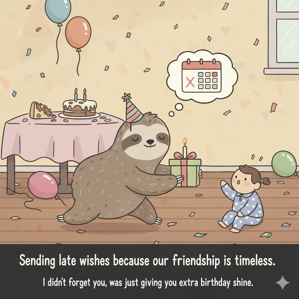 funny belated birthday wishes gif