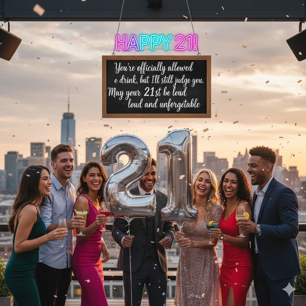 21st birthday wishes funny