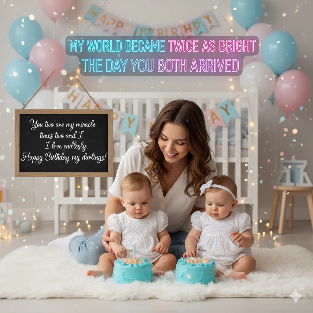 twins birthday wishes from mother