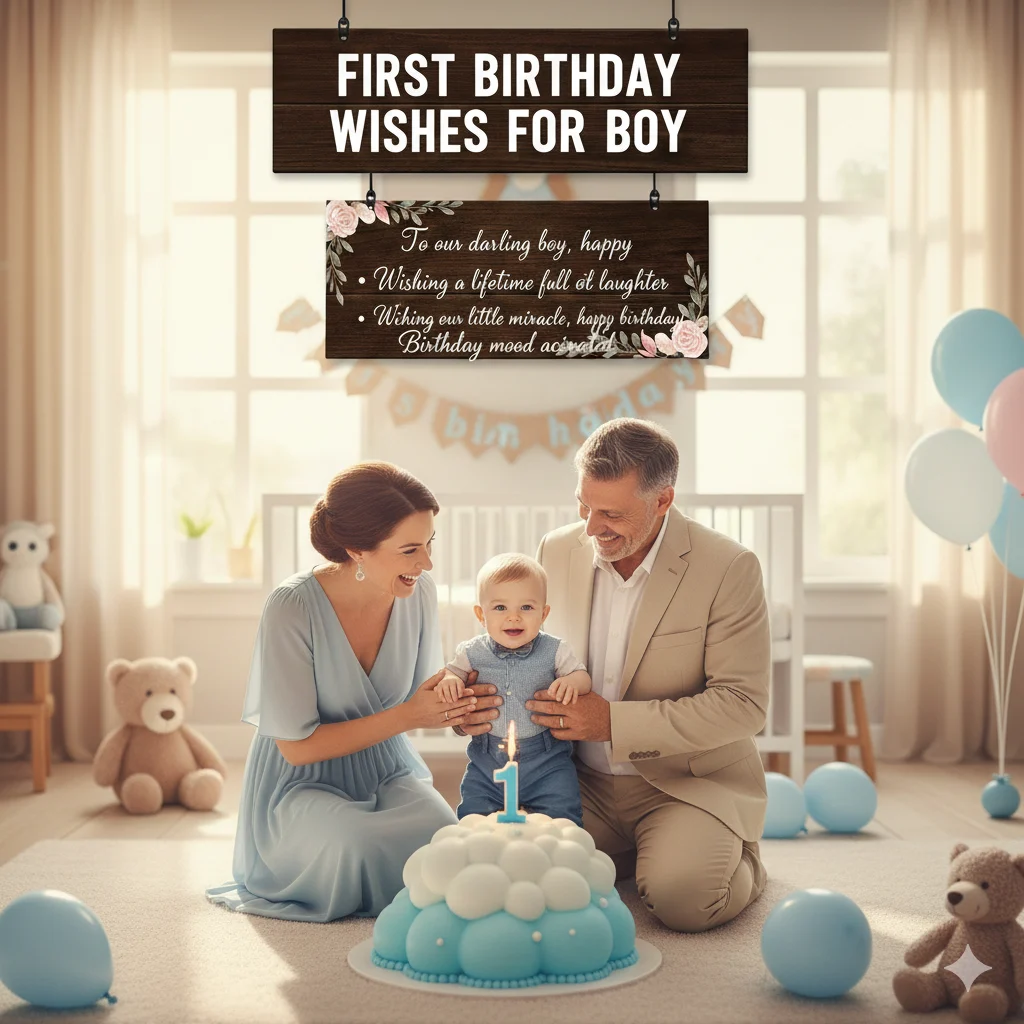 first birthday wishes for boy