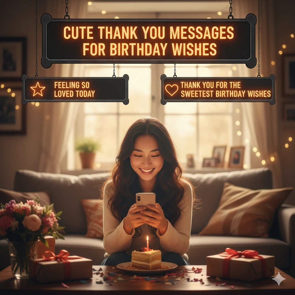 cute thank you for the birthday wishes