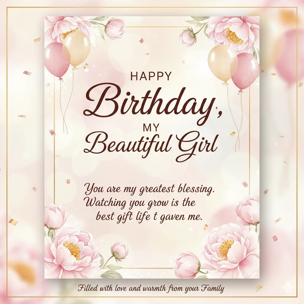 simple birthday wishes for daughter