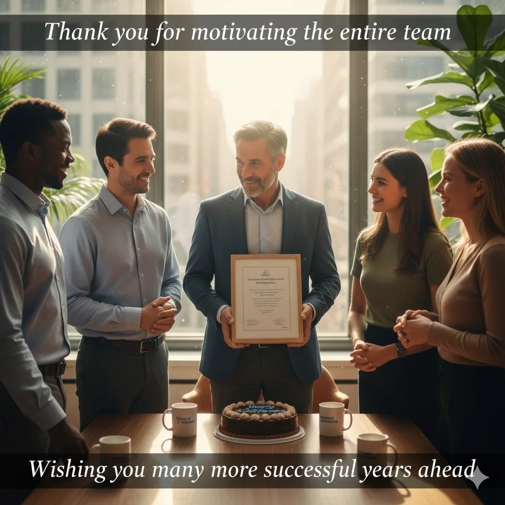 simple work anniversary wishes