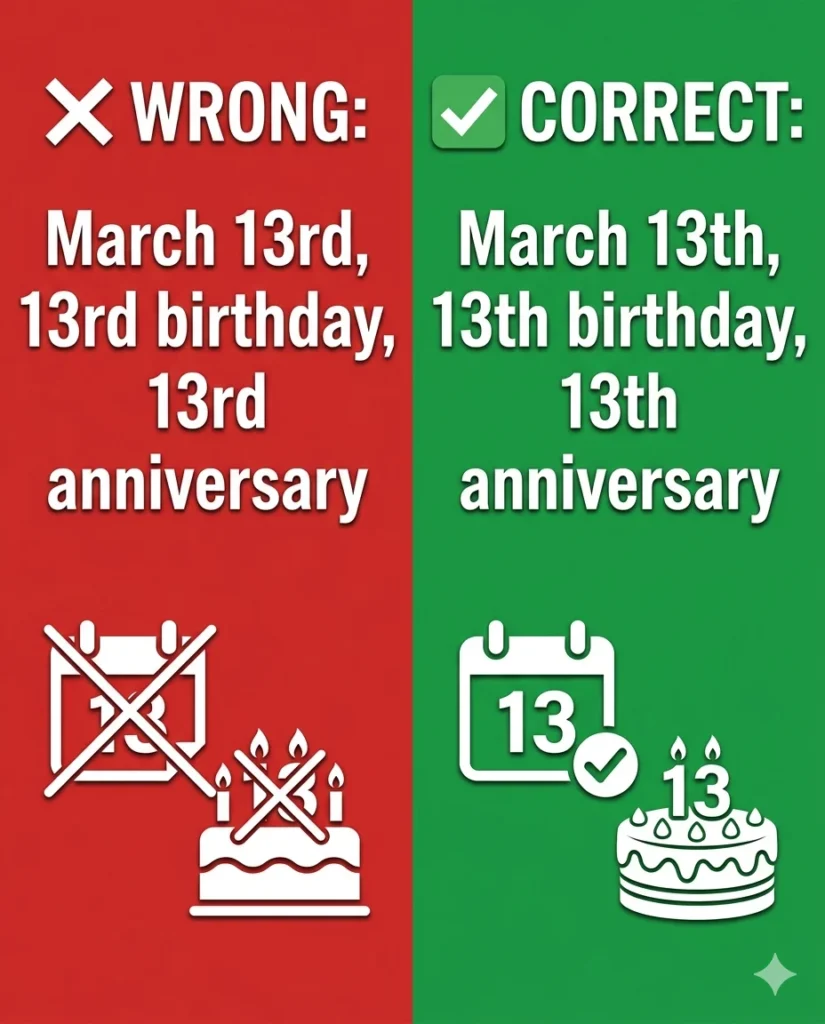 13rd vs 13th