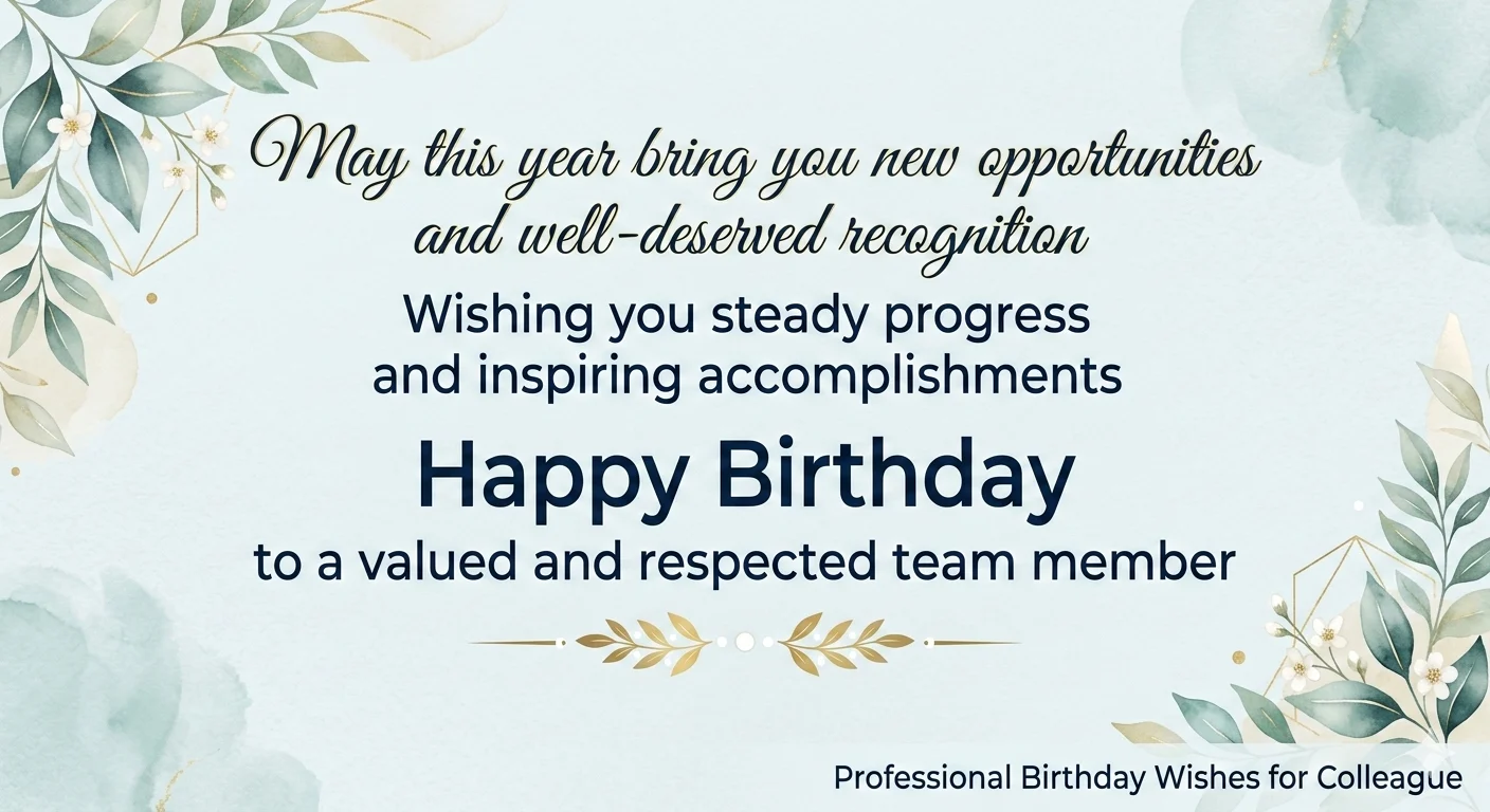 birthday wishes for colleague