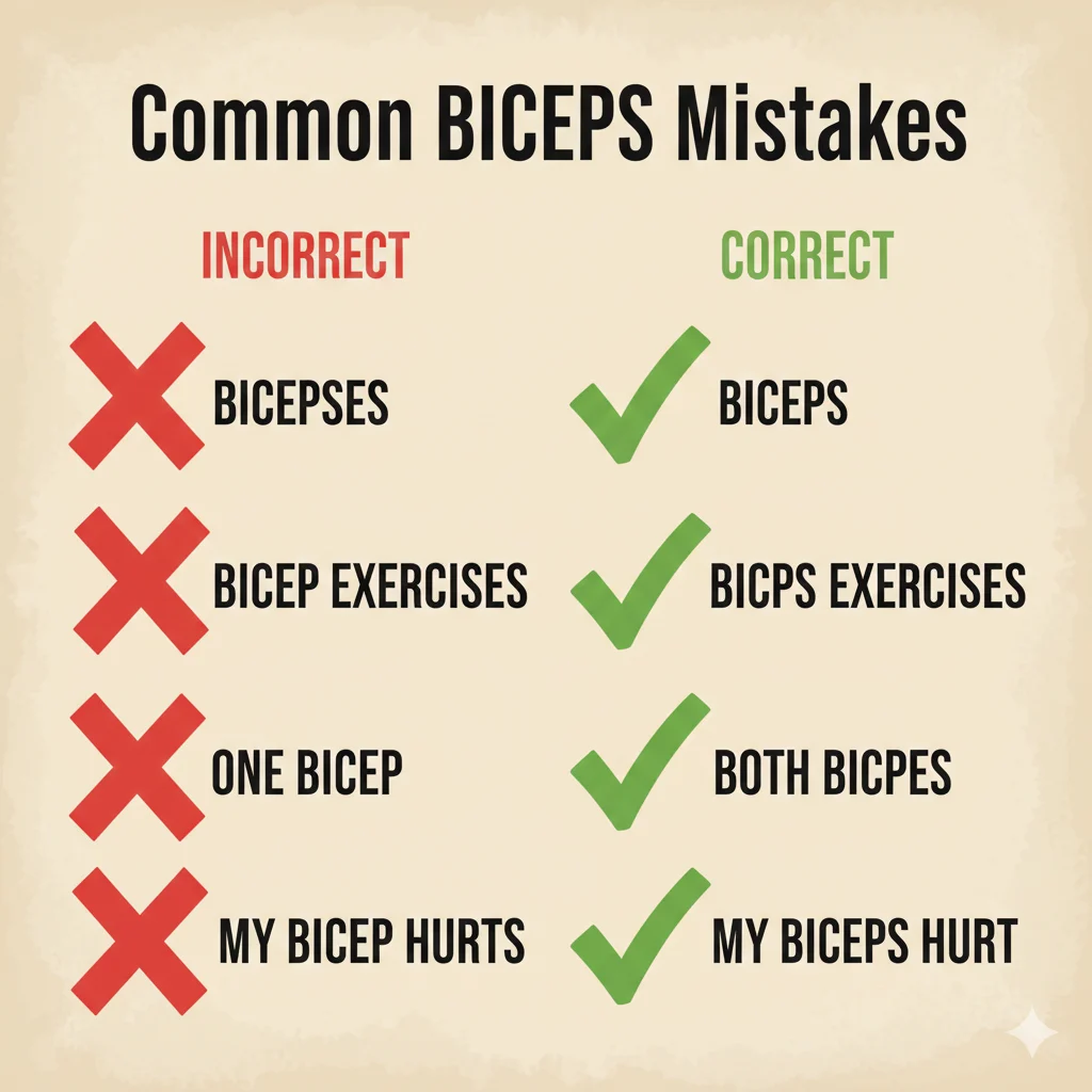 bicep vs biceps