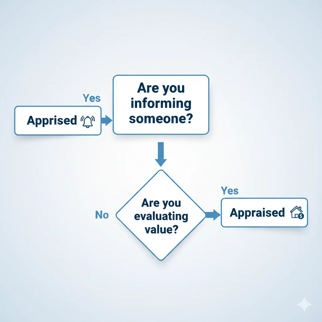 apprised vs appraised