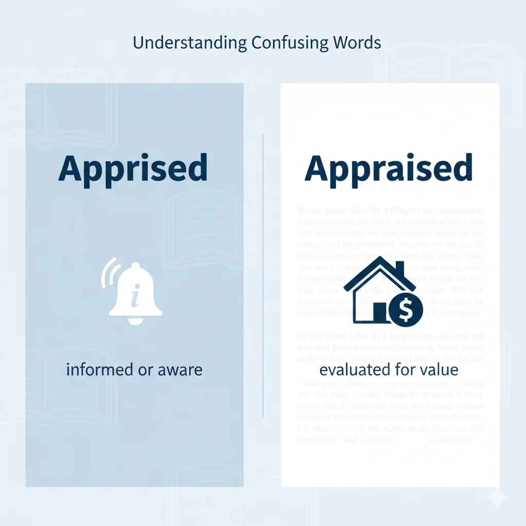 apprised vs appraised