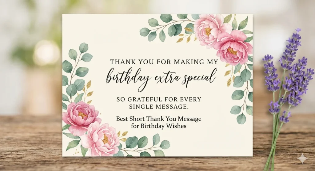 short thank you message for birthday wishes