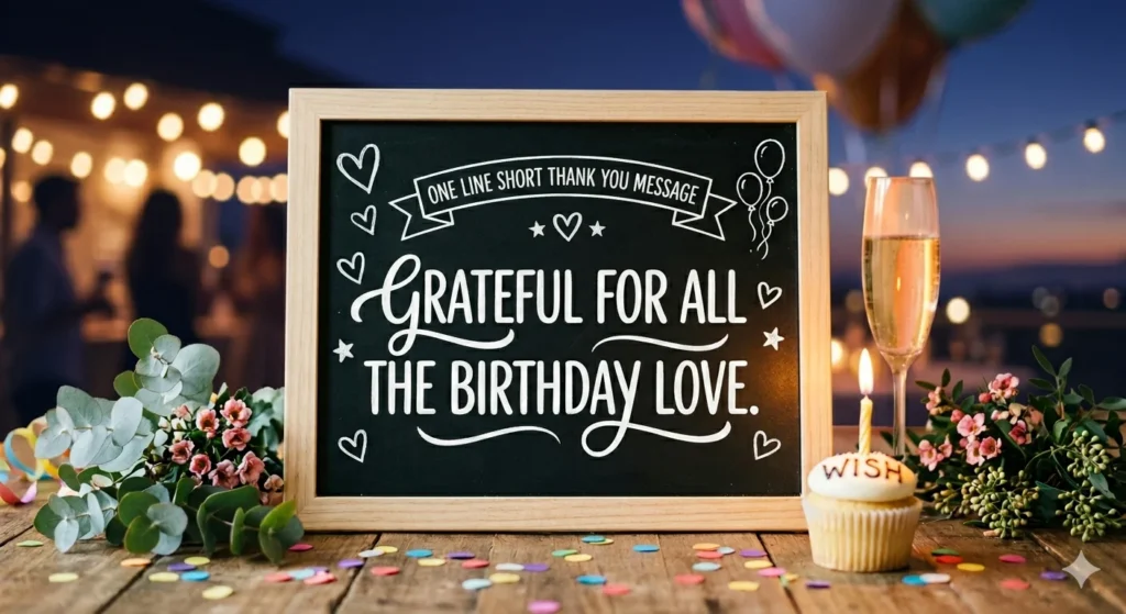 short thank you message for birthday wishes