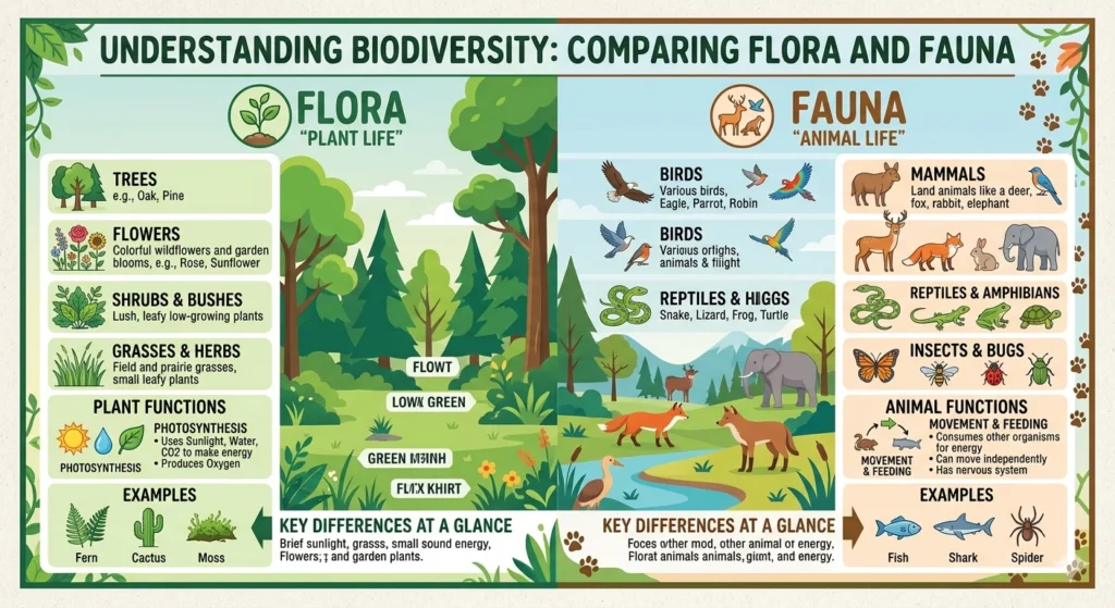 flora vs fauna
