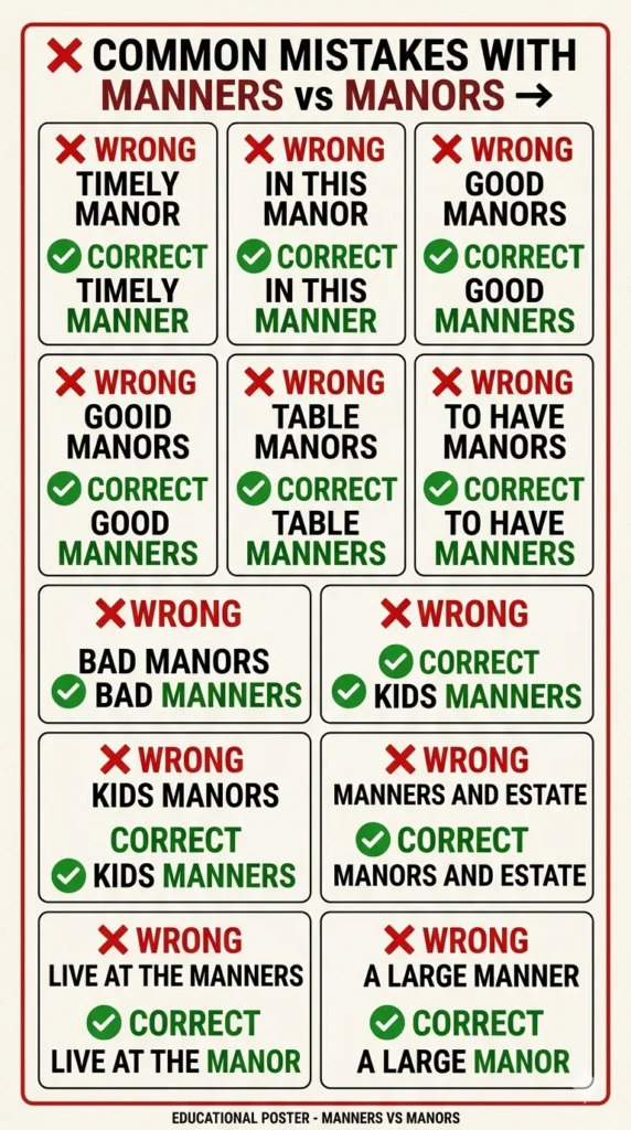 manners vs manors