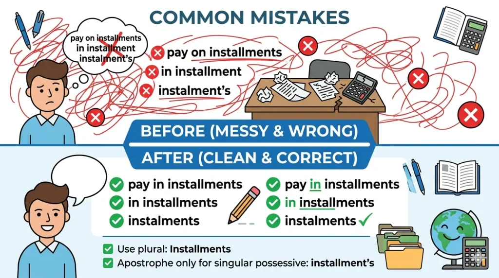 instalments vs installments