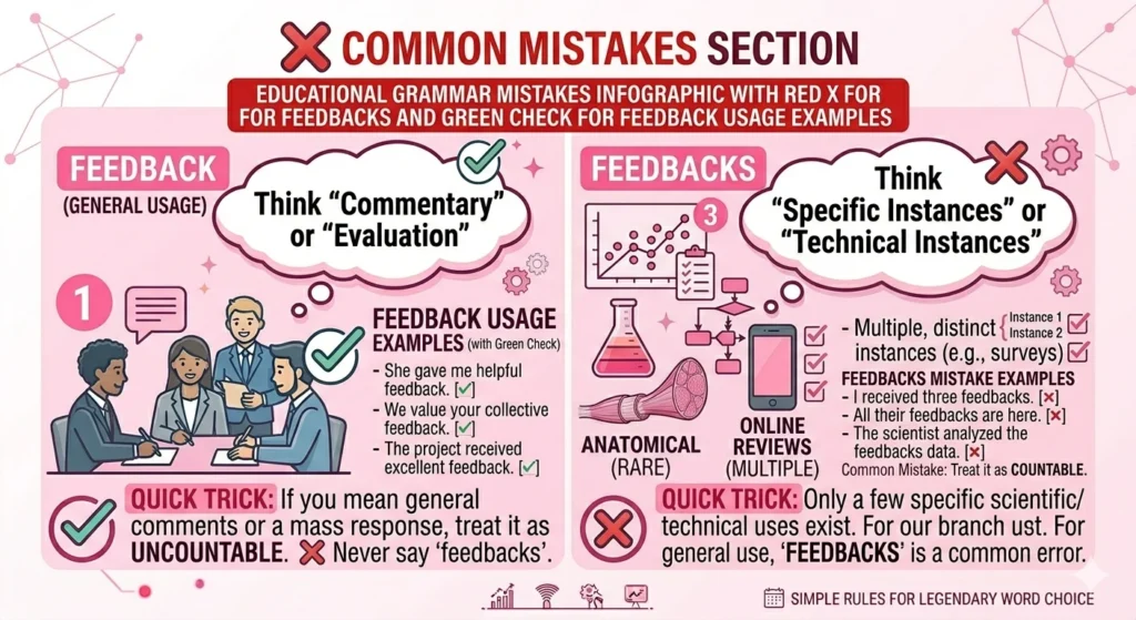 feedback vs feedbacks