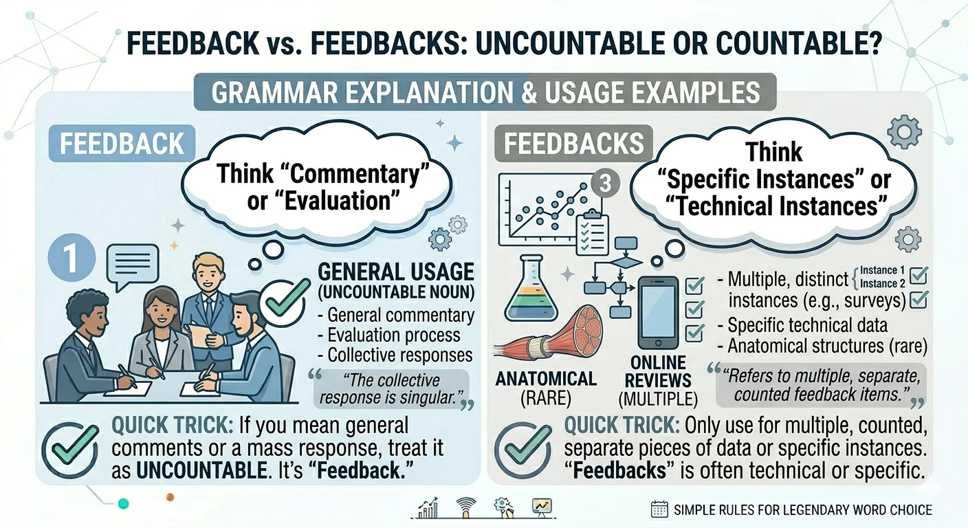 feedback vs feedbacks